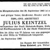 Keintzel Julius 1886-1963 Todesanzeige